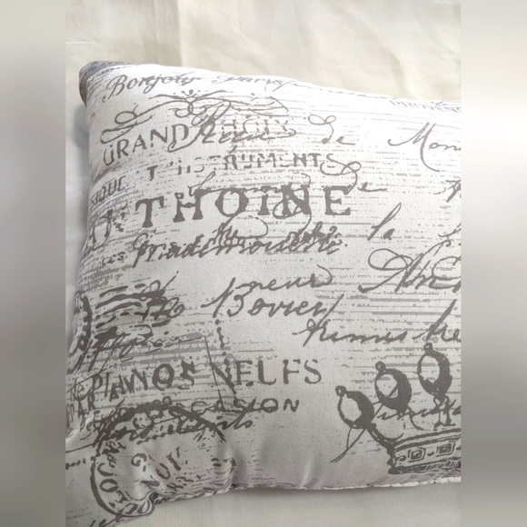 Paris Vintage French Postscript Decorative Pillow - Picture 3 of 5